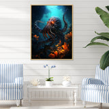 Superhero's Octopus Warrior - Octopus Canvas Wall Art