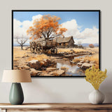 Old Western Wagon In Nevada - Transportation Canvas Wall Art