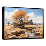 Old Western Wagon In Nevada - Transportation Canvas Wall Art