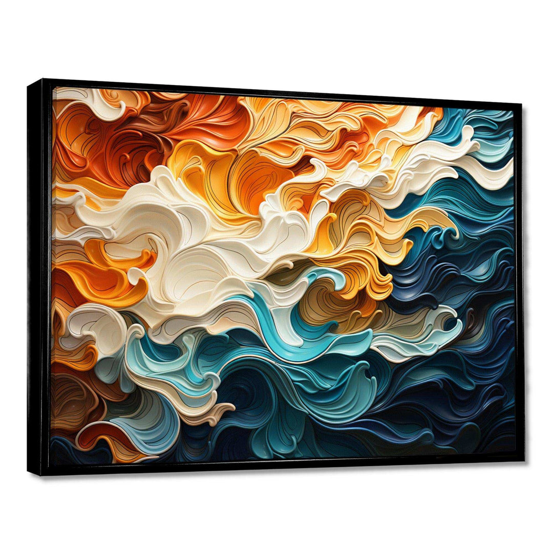 Multicolor Op Art Dynamic Flow I - Abstract Canvas Wall Art