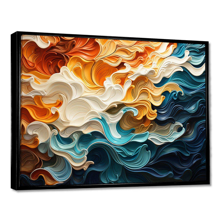 Multicolor Op Art Dynamic Flow I - Abstract Canvas Wall Art
