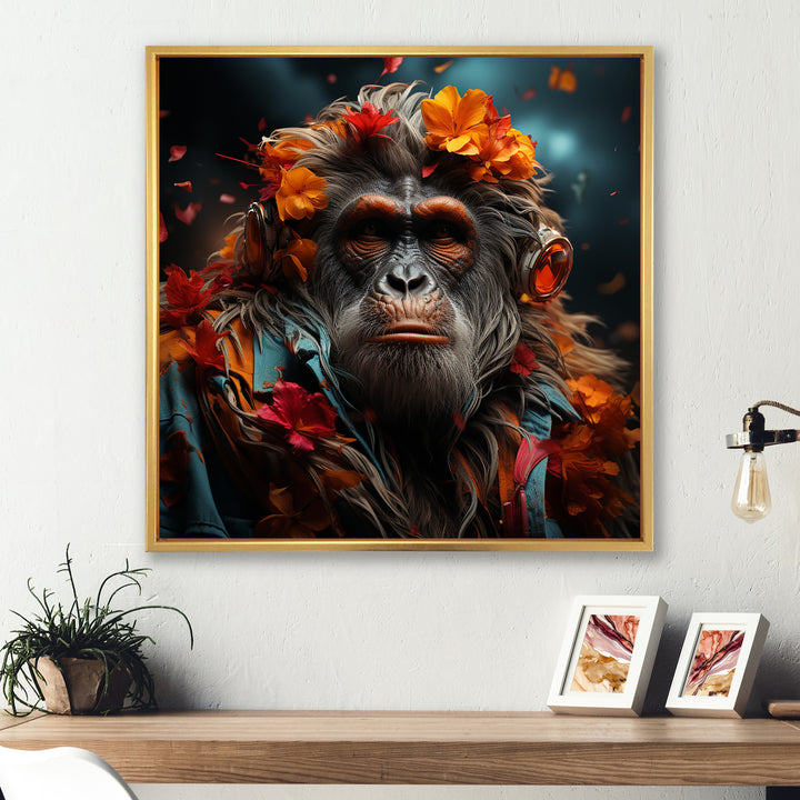 Fashion Orangutan Portrait - Orangutan Wall Decor