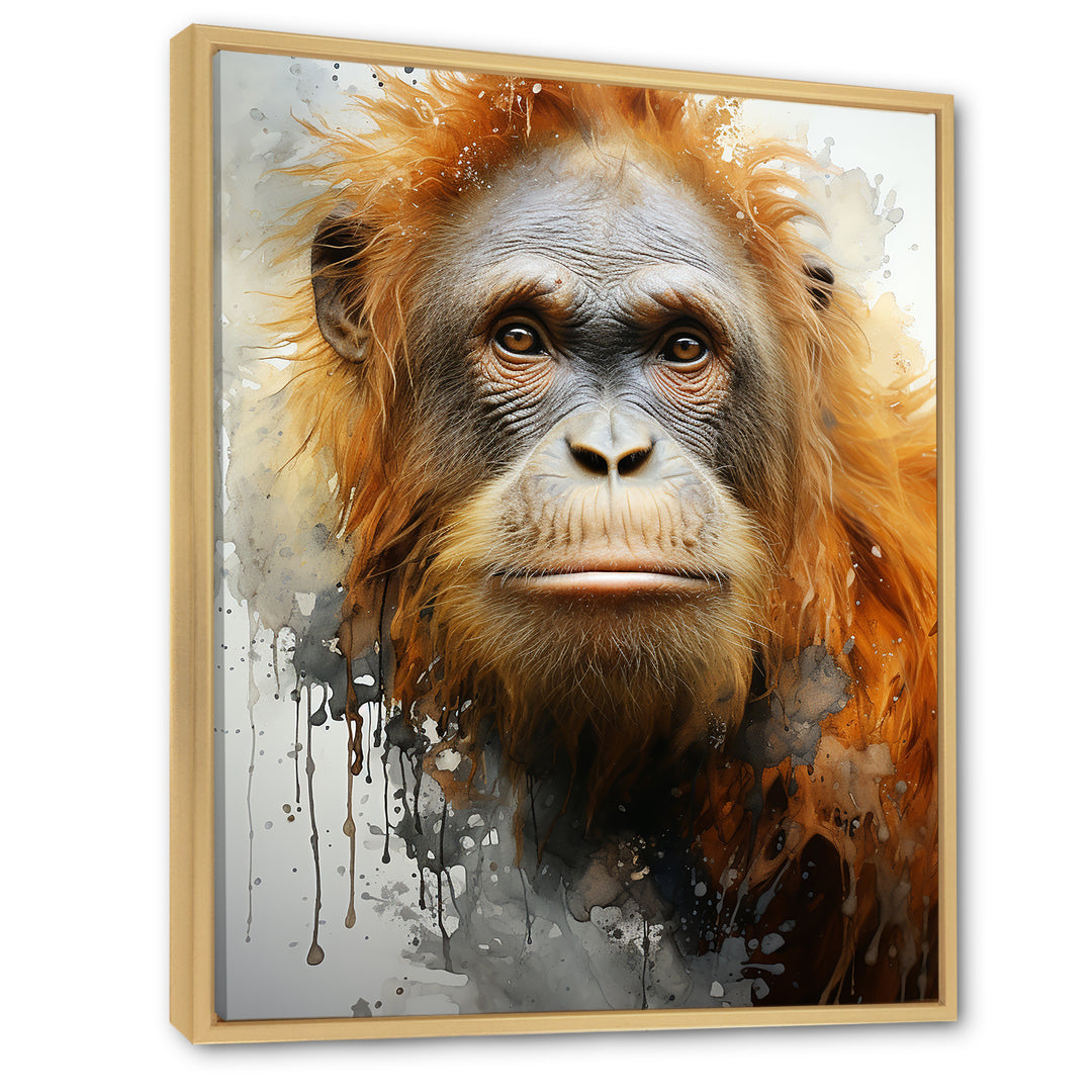 Brown Orangutan In Rainforest - Orangutan Wall Art Prints