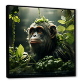 Photo Of Orangutan In Rainforest - Orangutan Framed Canvas Art