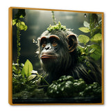 Photo Of Orangutan In Rainforest - Orangutan Framed Canvas Art