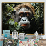 Orangutans Amidst Lush Jungle Greens Evoke - Orangutan Wall Art Prints