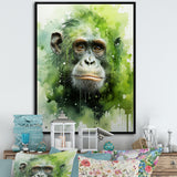 Verdant Greens Depict Orangutans= - Green Orangutan Wall Art
