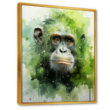 Verdant Greens Depict Orangutans= - Green Orangutan Wall Art