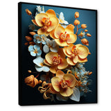 Golden Opulence I - Floral Canvas Wall Art