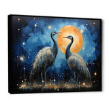 Moonlight Celestial Wanderers Ostriches - Ostriches Living Room Wall Art