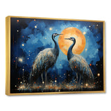 Moonlight Celestial Wanderers Ostriches - Ostriches Living Room Wall Art
