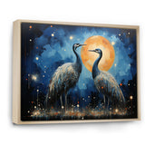 Moonlight Celestial Wanderers Ostriches - Ostriches Living Room Wall Art