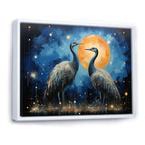 Moonlight Celestial Wanderers Ostriches - Ostriches Living Room Wall Art