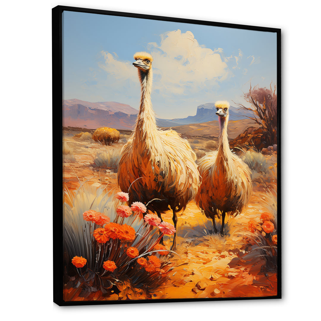 Desert Nomads Ostriches - Ostriches Bedroom Wall Art