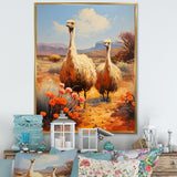 Desert Nomads Ostriches - Ostriches Bedroom Wall Art