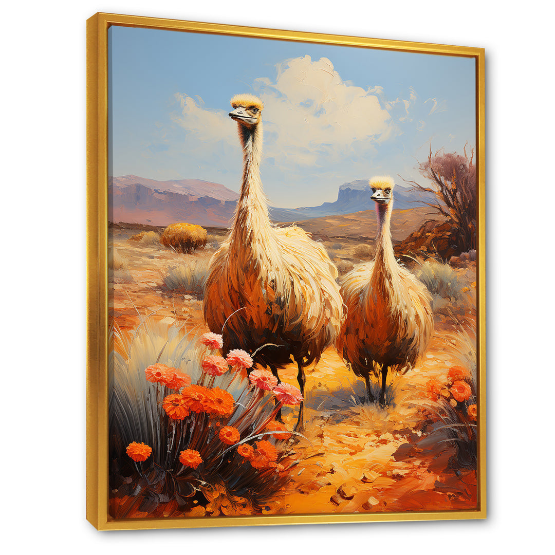Desert Nomads Ostriches - Ostriches Bedroom Wall Art