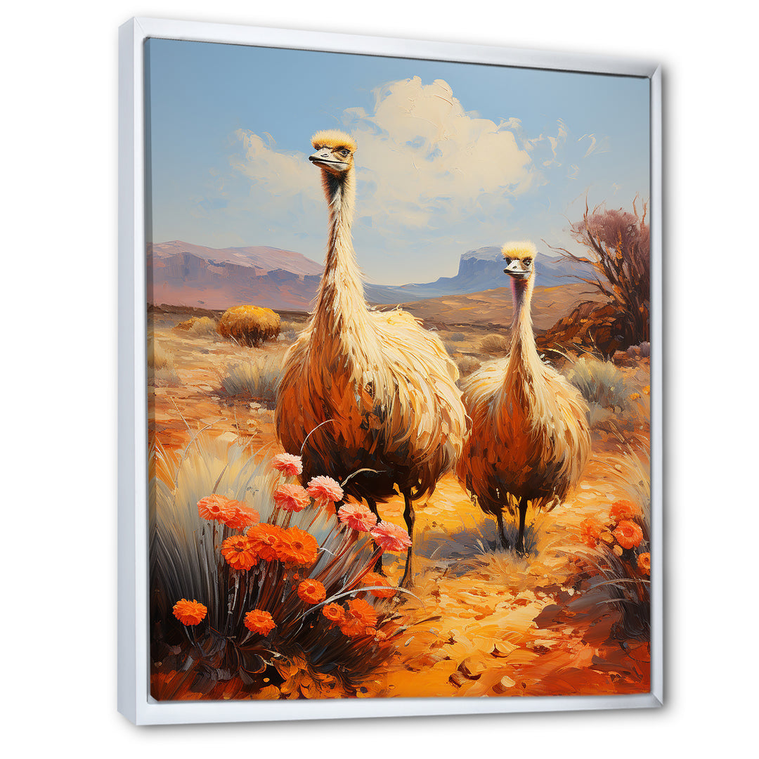 Desert Nomads Ostriches - Ostriches Bedroom Wall Art