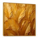 Golden Feathers - Feathers Canvas Wall Art