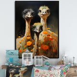 Ostriches Family Graceful Grazers - Ostriches Wall Decor