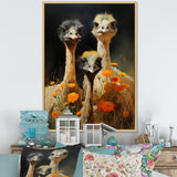 Ostriches Family Graceful Grazers - Ostriches Wall Decor