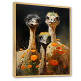 Ostriches Family Graceful Grazers - Ostriches Wall Decor