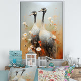 Ostriches Couple Graceful Shadows - Ostriches Wall Decor