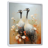 Ostriches Couple Graceful Shadows - Ostriches Wall Decor