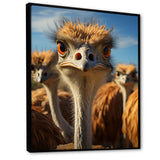 Ostrich Elysium Portrait - Ostriches Bedroom Wall Art