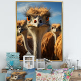 Ostrich Elysium Portrait - Ostriches Bedroom Wall Art