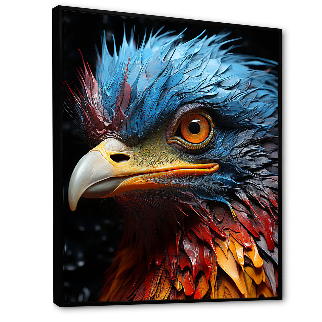 Blue Ostrich Mosaic - Ostriches Wall Decor