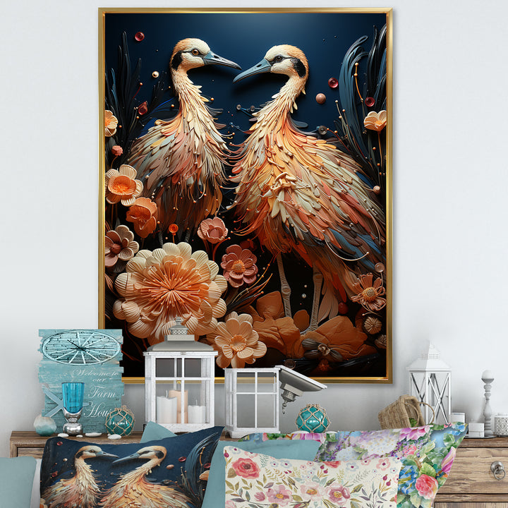 Ostriches Reverie Delight - Ostriches Wall Art Prints