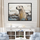 Otter Playfulness Magic - Otter Large Canvas Wall Art