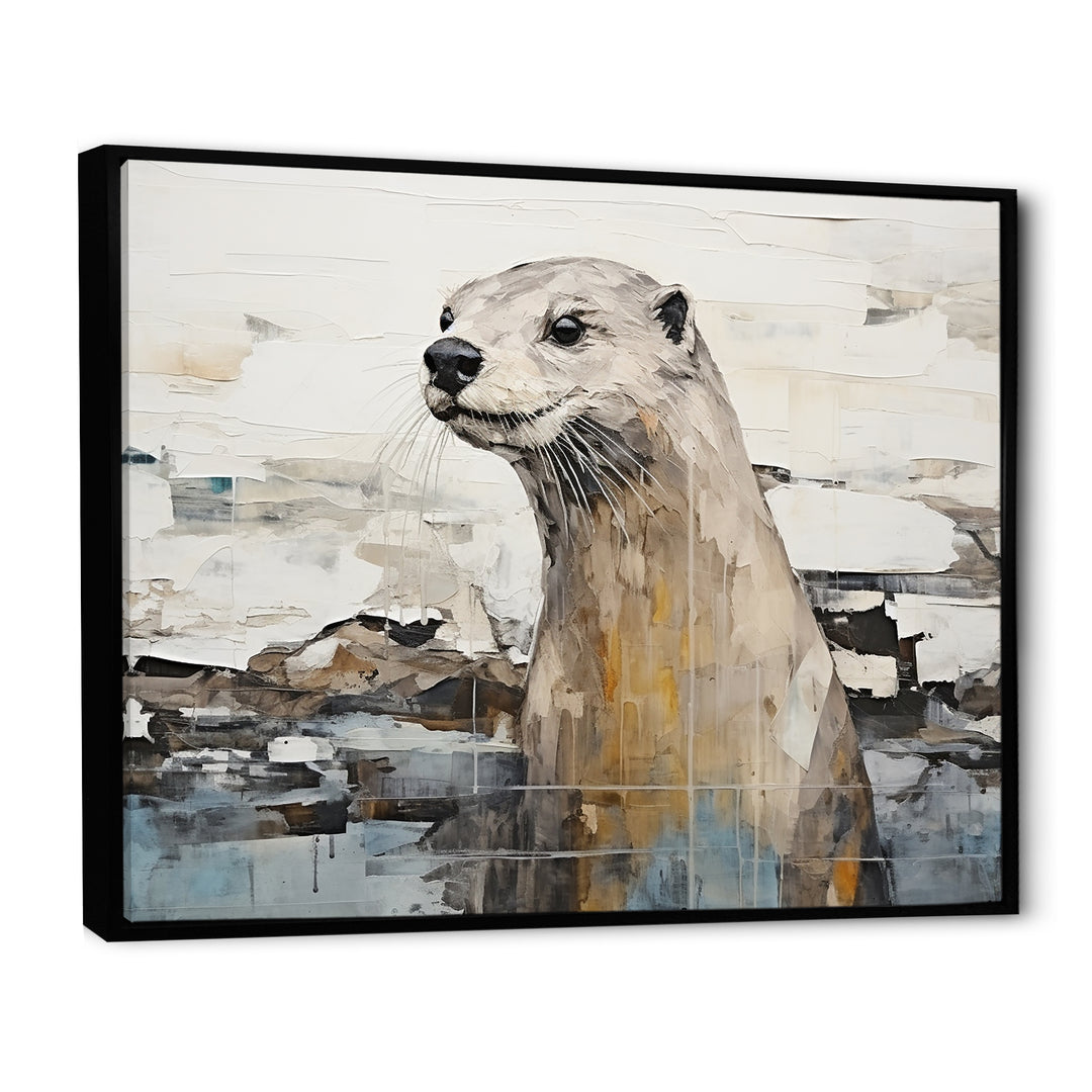 Otter Playfulness Magic - Otter Large Canvas Wall Art