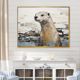 Otter Playfulness Magic - Otter Large Canvas Wall Art