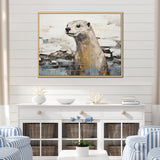 Otter Playfulness Magic - Otter Large Canvas Wall Art