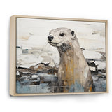 Otter Playfulness Magic - Otter Large Canvas Wall Art