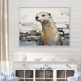 Otter Playfulness Magic - Otter Large Canvas Wall Art