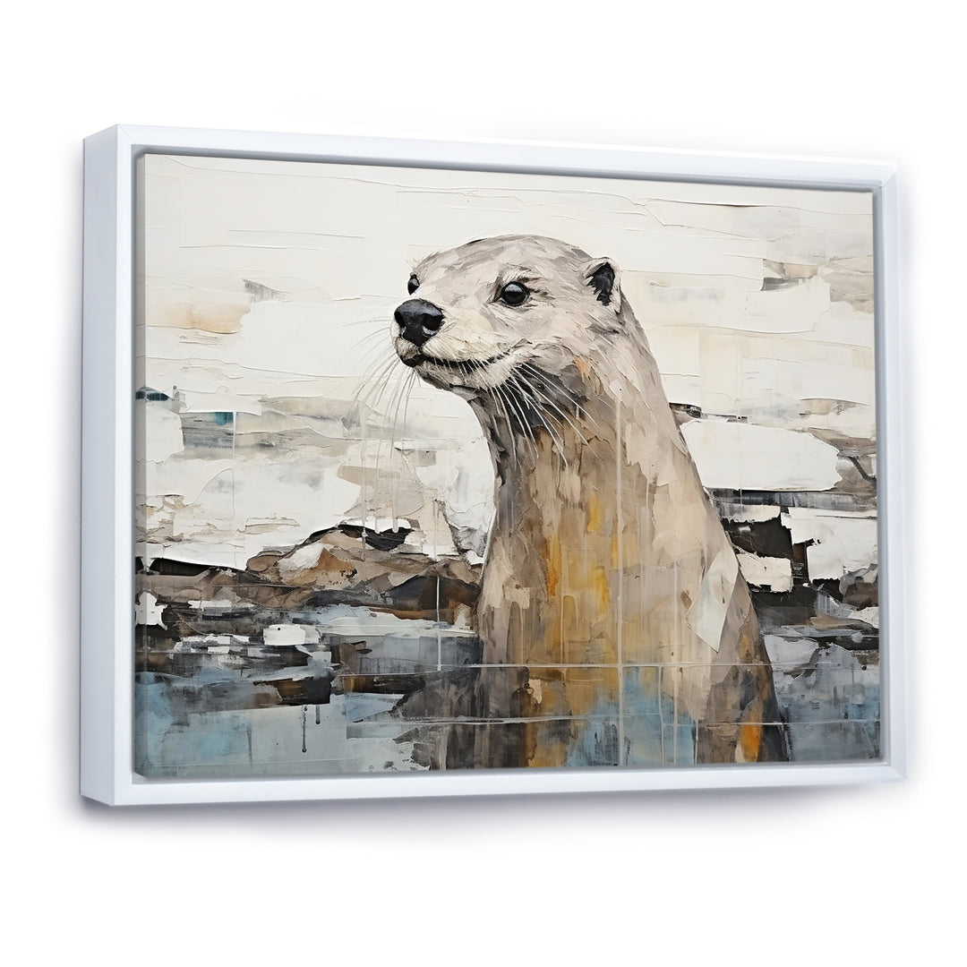 Otter Playfulness Magic - Otter Large Canvas Wall Art