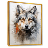Curious Wolf Portrait - Wolf Living Room Wall Art