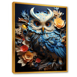 Mysterious Owl Blooms - Owl Bedroom Wall Art