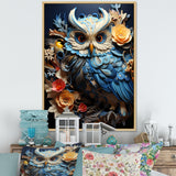 Mysterious Owl Blooms - Owl Bedroom Wall Art