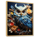 Mysterious Owl Blooms - Owl Bedroom Wall Art
