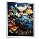 Mysterious Owl Blooms - Owl Bedroom Wall Art