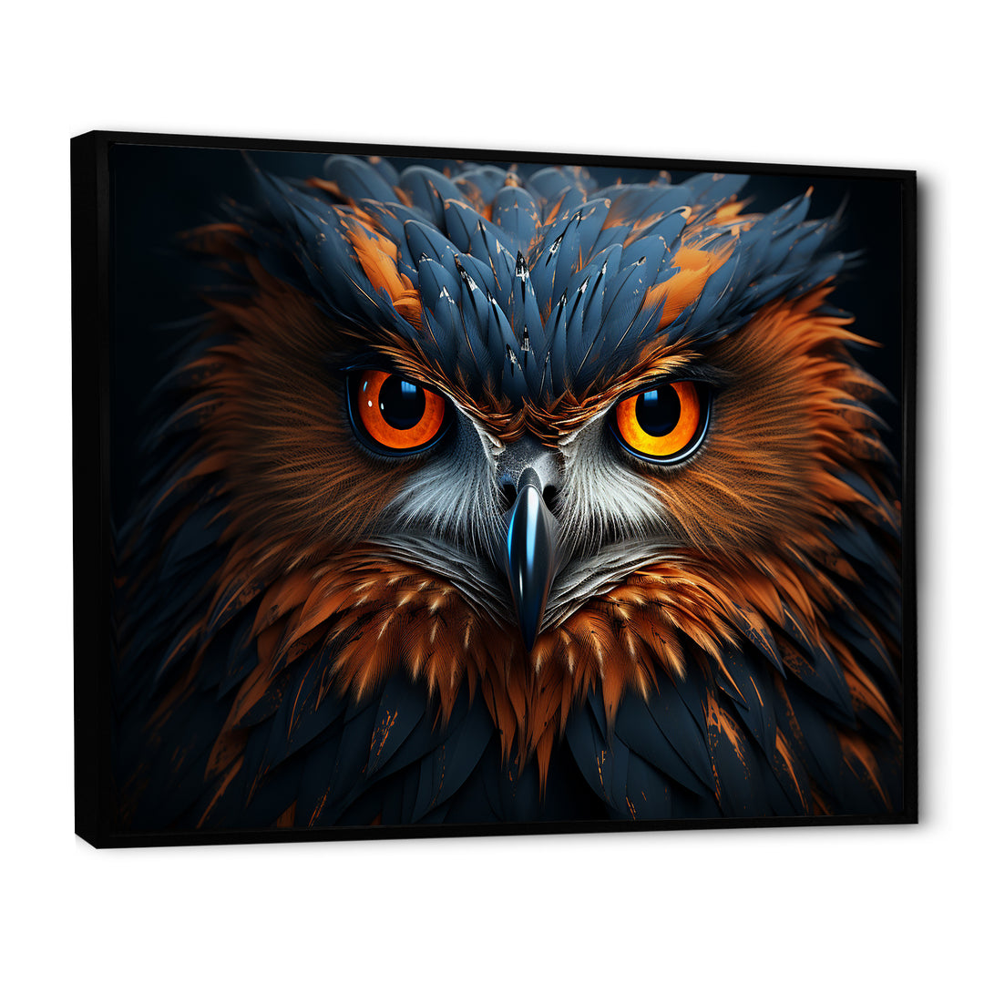 Owls Wisdom Portrait - Owl Canvas Wall Art