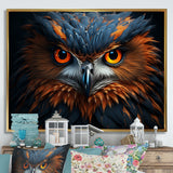 Owls Wisdom Portrait - Owl Canvas Wall Art