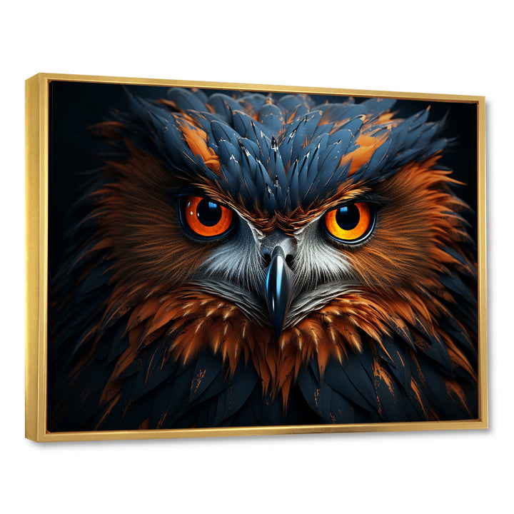 Owls Wisdom Portrait - Owl Canvas Wall Art