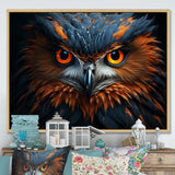 Owls Wisdom Portrait - Owl Canvas Wall Art