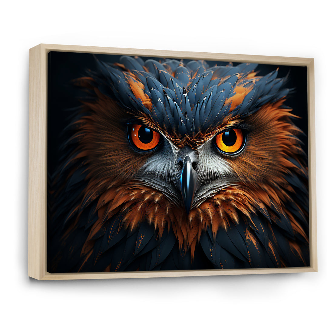 Owls Wisdom Portrait - Owl Canvas Wall Art