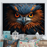 Owls Wisdom Portrait - Owl Canvas Wall Art