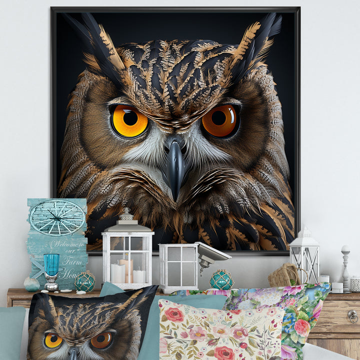 Classic Owl Eyes Of The Night - Owl Wall Art Prints
